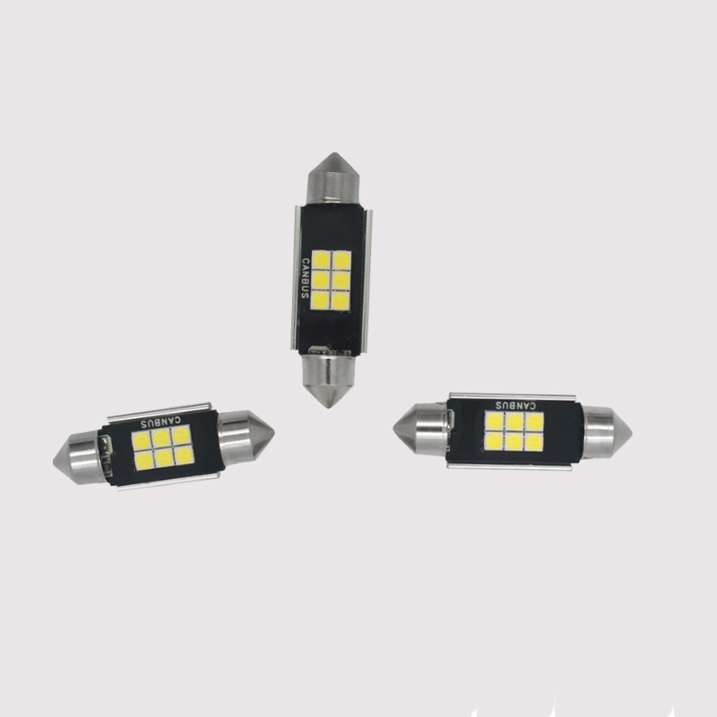 Mới Siêu sáng CANBUS 3030 6smd C5W Festoon 31mm 36mm 39mm Đèn led 42mm